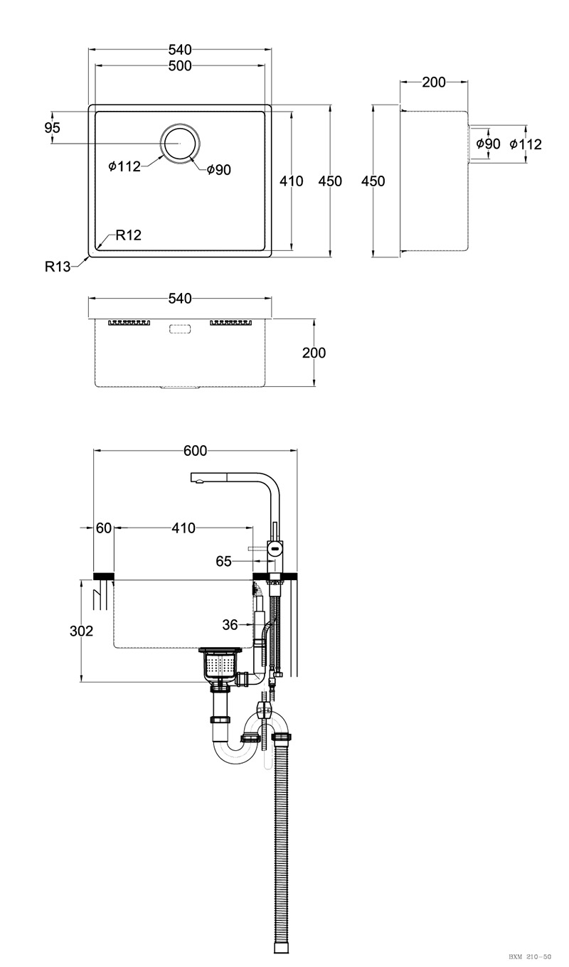 FRANKE 不鏽鋼廚房水槽 MQX 110-82